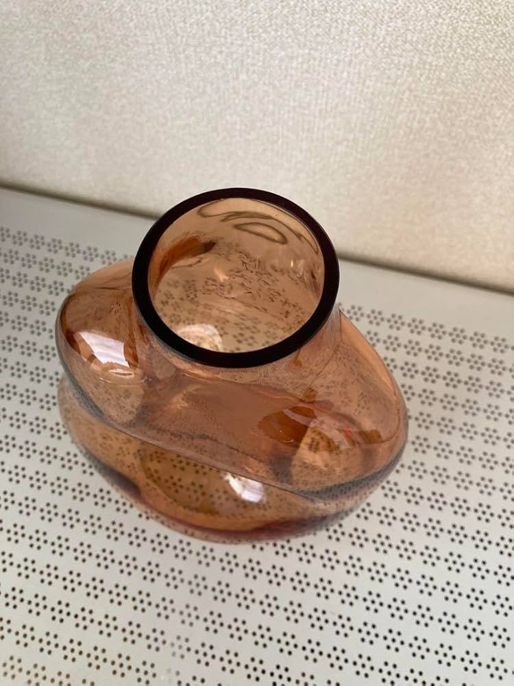 【現品・即購入OK】ガラス花瓶　ガラスオブジェ　フラワーベース　作家物 現品・即購入OK】ガラス花瓶 ガラスオブジェ フラワーベース 作家物